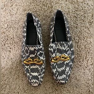 Tory Burch Jessa snake-effect leather loafers